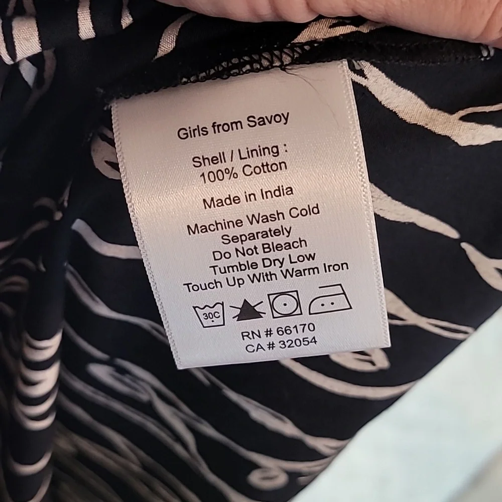 Anthropologie Girls of Savoy Cerys Dress Size 0 Halter 60s Black White Midi - Picture 10 of 10